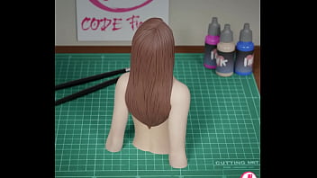 3d render turnaround of riley pornstar