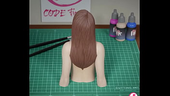 3d render turnaround of riley pornstar