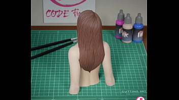 3d render turnaround of riley pornstar