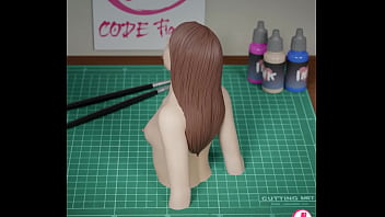 3d render turnaround of riley pornstar