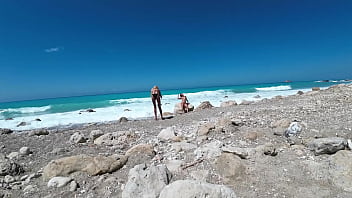 Blowjob cum eat ass lick and pissing's on the beach