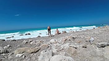 Blowjob cum eat ass lick and pissing's on the beach