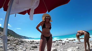 Blowjob cum eat ass lick and pissing's on the beach