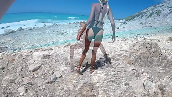 Blowjob cum eat ass lick and pissing's on the beach