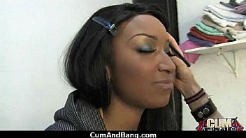 Ebony slut in an amazing gangbang 14