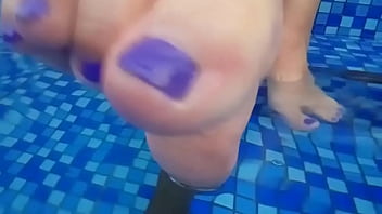 Foot Fetish In Pool Mature Plays With Her Legs In The Water And Teases You With Wet Feet thumbnail