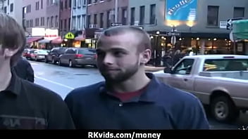 Desperate teen naked in public and fucks to pay rent 14