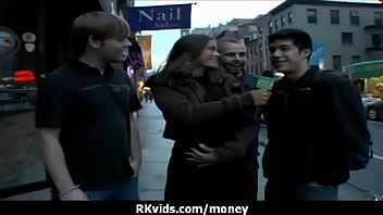 Desperate teen naked in public and fucks to pay rent 14