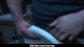 Desperate teen naked in public and fucks to pay rent 14