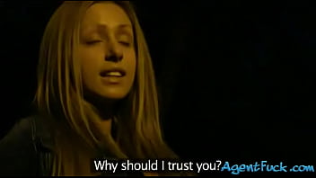 Busty amateur melanie sucks cock and pussy fucked for cash