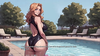My new girlfriend #03 red head step sis shows her new swimsuit you can see her big ass and big tits taboo hentai game
