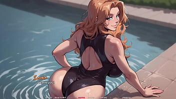 My new girlfriend #03 red head step sis shows her new swimsuit you can see her big ass and big tits taboo hentai game