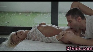 Stunning blonde candee licious riding huge cock