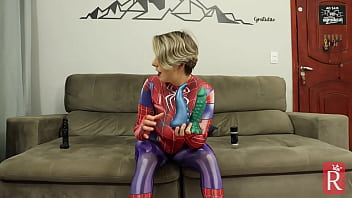 Spider gwen gets a anal toy fuck