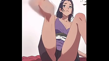 Hot horny hentai girl play with pussy