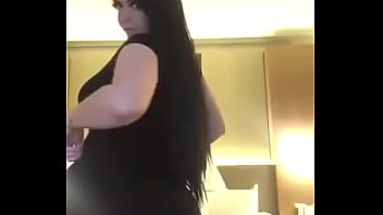 Ryan showing off her ass in camera in a black dress