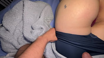 Roommate Riding A Big Cock While Watch A Tv Show thumbnail