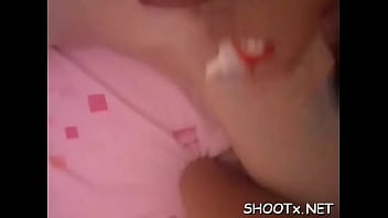 Cheerful bimbo tanya blows before doggy