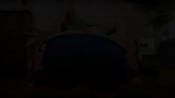 Huge ass big cameltoe tall girl in tight biker leggings