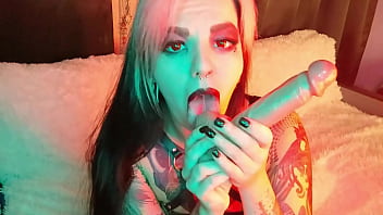 Fucking awesome deep throat from ancient busty vampire girl