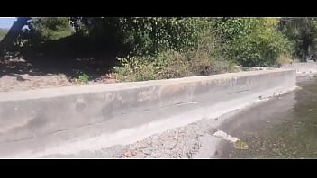 Shock what she was doing on a beach