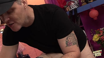 A brunette sex shop worker who was sought after is restrained with handcuffs and vigorously engaged in sexual activity with a particular focus on her large buttocks