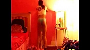 Teen shaking ass in blue panties camg8