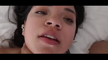 Latina sucks my cock to the bottom