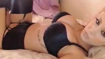 Hott blonde strips teases on cam