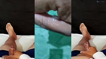 Fiquei excitado pensando na minha ex namorada e bati uma punheta ficando com a mão toda gozada minha esposa não pode saber disso watch sheer red