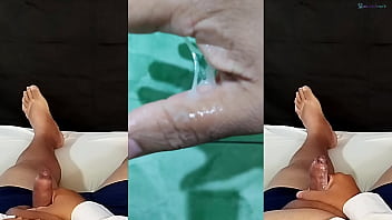 Fiquei excitado pensando na minha ex namorada e bati uma punheta ficando com a mão toda gozada minha esposa não pode saber disso watch sheer red