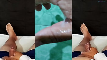 Fiquei excitado pensando na minha ex namorada e bati uma punheta ficando com a mão toda gozada minha esposa não pode saber disso watch sheer red