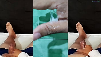 Fiquei excitado pensando na minha ex namorada e bati uma punheta ficando com a mão toda gozada minha esposa não pode saber disso watch sheer red