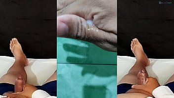 Fiquei excitado pensando na minha ex namorada e bati uma punheta ficando com a mão toda gozada minha esposa não pode saber disso watch sheer red