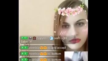 Cumshot on my girl on webcam