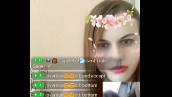 Cumshot on my girl on webcam