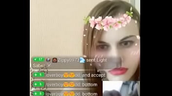 Cumshot on my girl on webcam