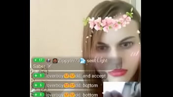 Cumshot on my girl on webcam