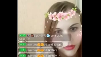 Cumshot on my girl on webcam