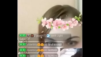 Cumshot on my girl on webcam