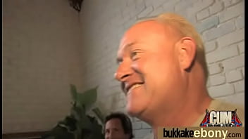 Ebony gets group cumshots 25