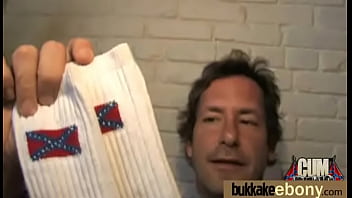 Ebony gets group cumshots 25