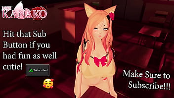 I grind a desk and ask you to watch and get turned on sexy catgirl vtuber cosplay