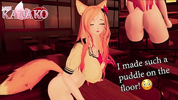 I grind a desk and ask you to watch and get turned on sexy catgirl vtuber cosplay