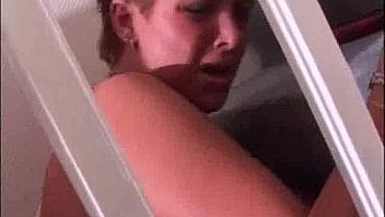 Busty mature woman fucked on the stairs