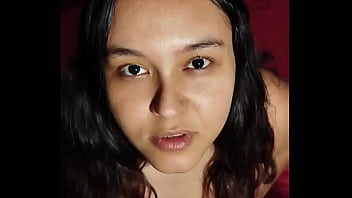 Punheta guiada peituda implorando para foder seus peitos