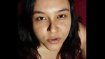 Punheta guiada peituda implorando para foder seus peitos