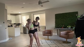 Hot Chick Wrestles & Deadlifts Tiny Bratty Friend thumbnail