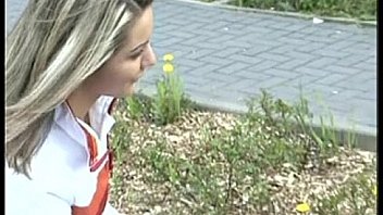 Pick up german blonde for her first anal