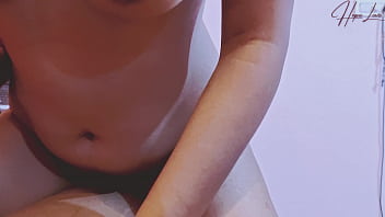 Beautiful wife helps husband release stress